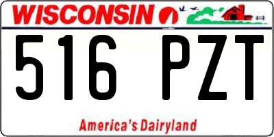 WI license plate 516PZT