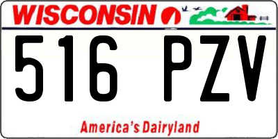 WI license plate 516PZV