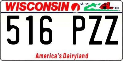 WI license plate 516PZZ
