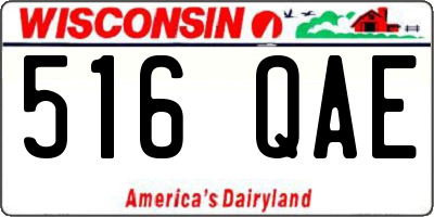 WI license plate 516QAE