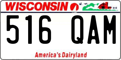 WI license plate 516QAM