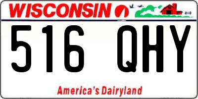 WI license plate 516QHY