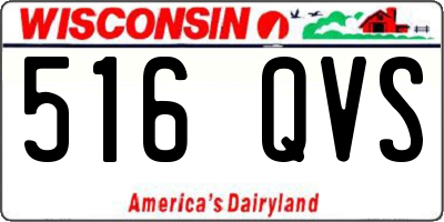 WI license plate 516QVS