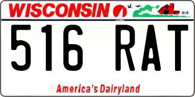 WI license plate 516RAT