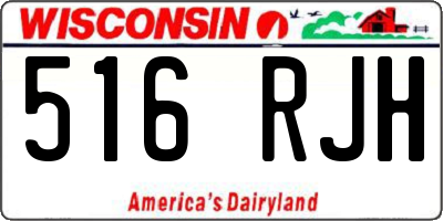 WI license plate 516RJH