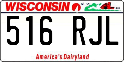 WI license plate 516RJL