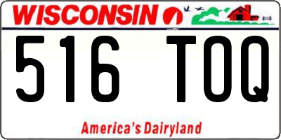 WI license plate 516TOQ