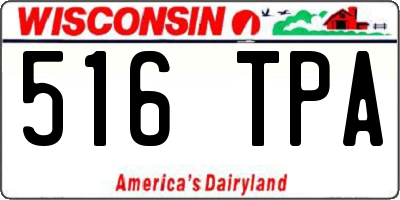 WI license plate 516TPA