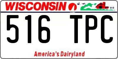 WI license plate 516TPC