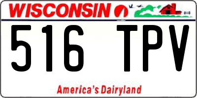 WI license plate 516TPV