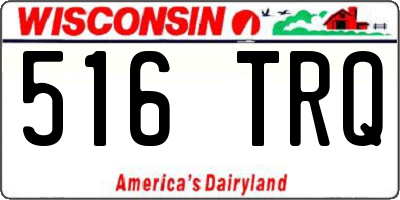 WI license plate 516TRQ