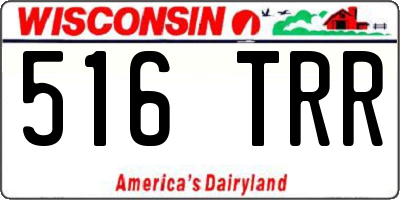 WI license plate 516TRR