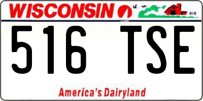 WI license plate 516TSE