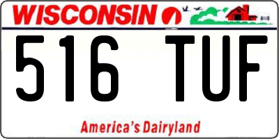 WI license plate 516TUF