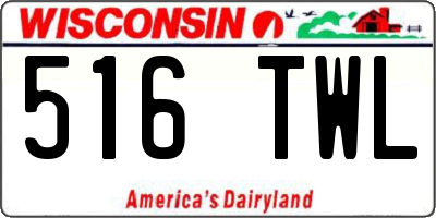 WI license plate 516TWL
