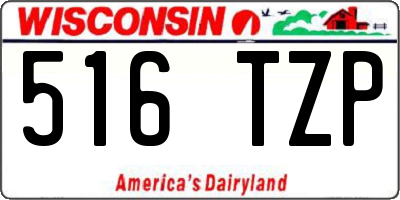 WI license plate 516TZP