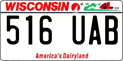 WI license plate 516UAB