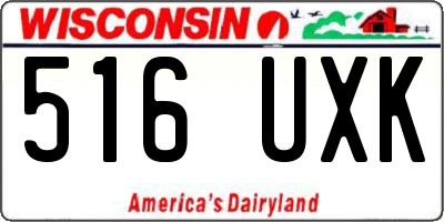 WI license plate 516UXK