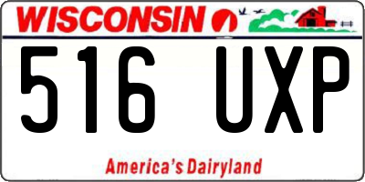 WI license plate 516UXP