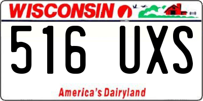 WI license plate 516UXS