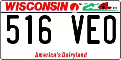 WI license plate 516VEO