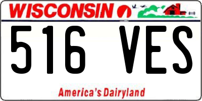 WI license plate 516VES