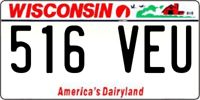 WI license plate 516VEU