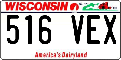 WI license plate 516VEX