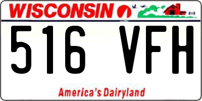 WI license plate 516VFH