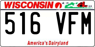 WI license plate 516VFM