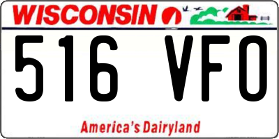 WI license plate 516VFO