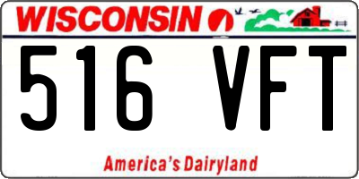 WI license plate 516VFT