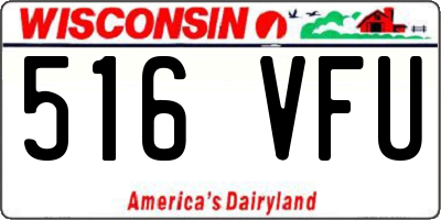 WI license plate 516VFU
