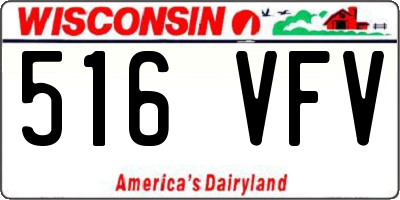 WI license plate 516VFV