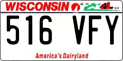 WI license plate 516VFY