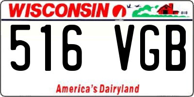 WI license plate 516VGB