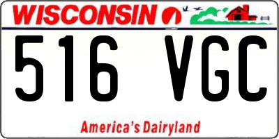 WI license plate 516VGC