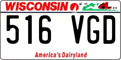 WI license plate 516VGD