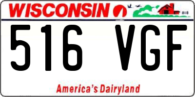 WI license plate 516VGF