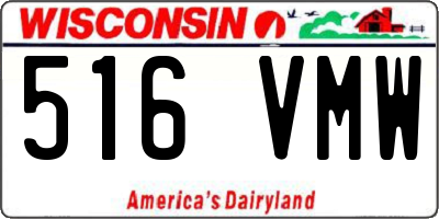 WI license plate 516VMW