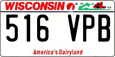WI license plate 516VPB