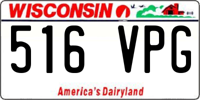 WI license plate 516VPG
