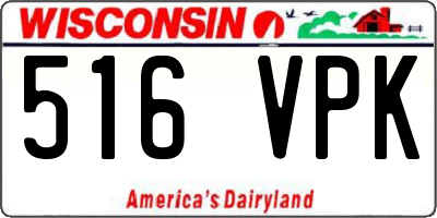 WI license plate 516VPK