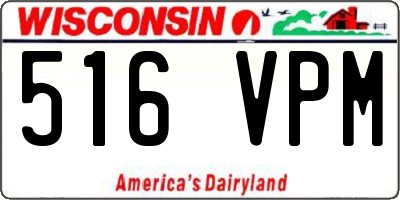 WI license plate 516VPM