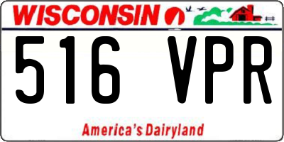 WI license plate 516VPR