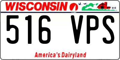 WI license plate 516VPS