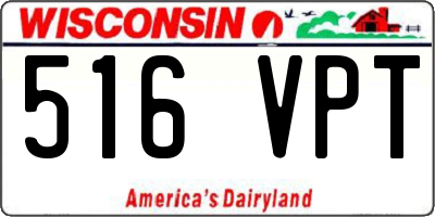 WI license plate 516VPT