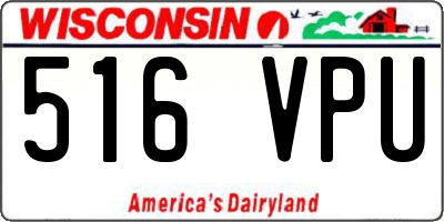 WI license plate 516VPU