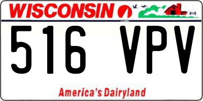 WI license plate 516VPV