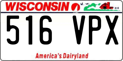 WI license plate 516VPX